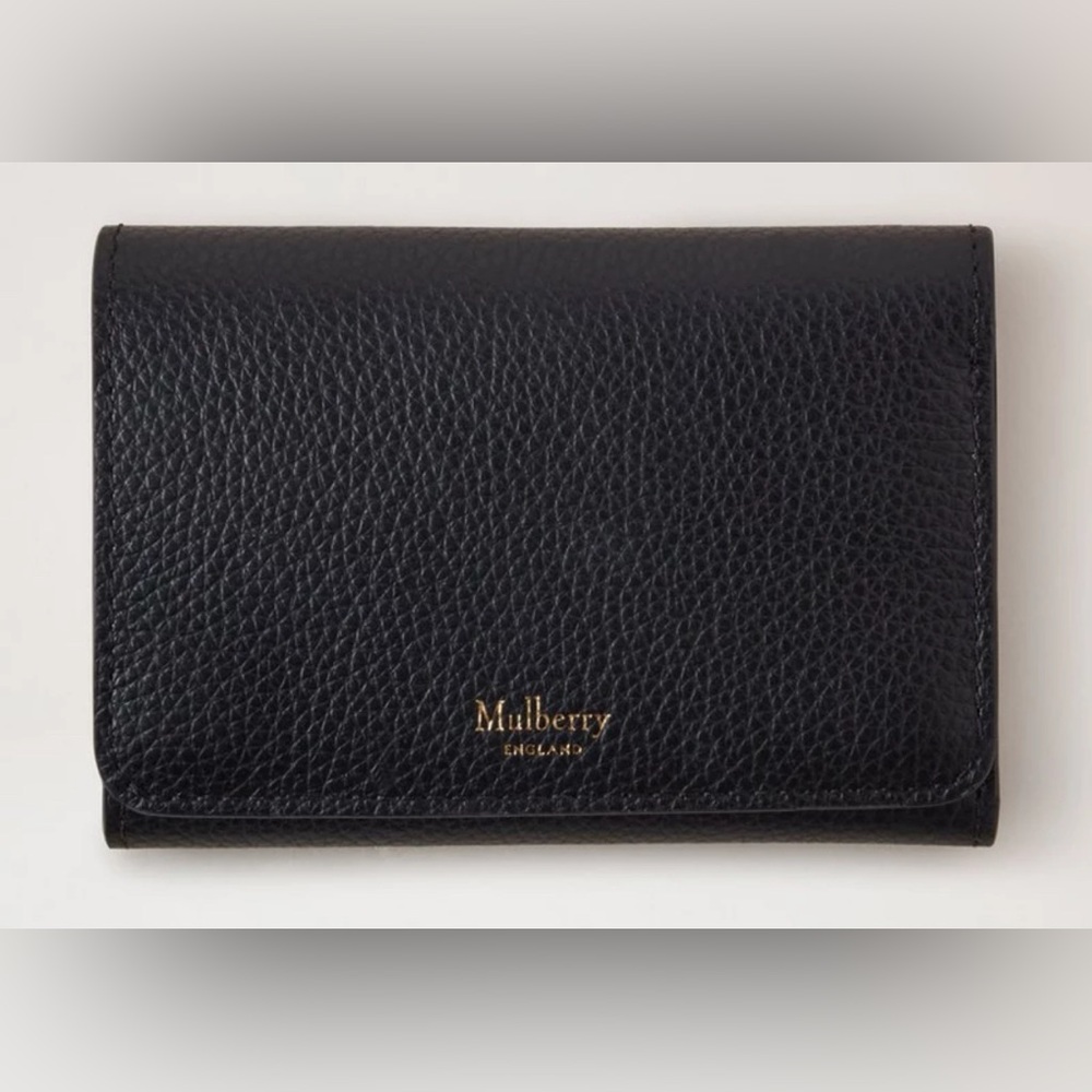 Mulberry Plaque Medium French Purse - Small Classic Grain Leather